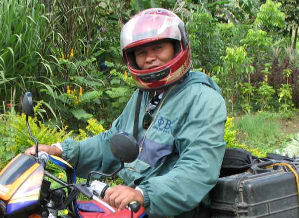 Picture of Bernard on motorbike